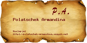 Polatschek Armandina névjegykártya